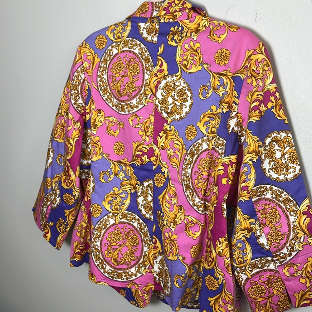 Vintage Linea by Louis Dell’Olio Cotton Paisley Blazer XL - Picture 11 of 11